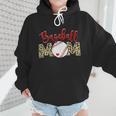 Sport Mom Leopard Mother's Day Baseball Mommy Mama Wmen Hoodie Sport Mom Leopard Mother's Day Baseball Mommy Mama Wmen Hoodie