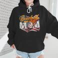 Vintage American Flag Baseball Mom Patriotic 4th July Wmen Hoodie
