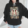 Women Kids Baseball Game Day Vibes Smile Baseball Mom Wmen Hoodie