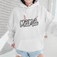 Baseball Mama Scribble Heart Baseball Mom Sports Team Tball Wmen Hoodie