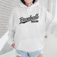 Baseball Mom 1970s Retro Cursive Font Wmen Hoodie