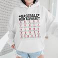 Baseball Mom Alphabet Wmen Hoodie Baseball Mom Alphabet Wmen Hoodie