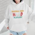I Am A Baseball Mom With A Hood Playlist Premium Wmen Hoodie
