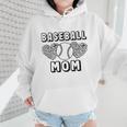 Baseball Mom Leopard Heart Game Day Wmen Hoodie