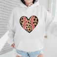 Baseball Mom Leopard Heart Valentine Day Mother Day Wmen Hoodie