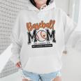 Baseball Mom Orange Varsity Baseball Mama Cute Mother's Day Wmen Hoodie