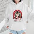 Baseball Mom Rainbow Boho Mommy Premium Wmen Hoodie