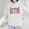 Baseball Mom Retro Distressed Baseball Family Matching Wmen Hoodie