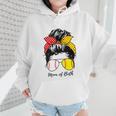 Baseball Mom Softball Mom Of Both Messy Bun Mother's Day Wmen Hoodie Baseball Mom Softball Mom Of Both Messy Bun Mother's Day Wmen Hoodie