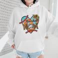 Baseball Mom Valentine Leopard Heart Softball Mother's Day Wmen Hoodie Baseball Mom Valentine Leopard Heart Softball Mother's Day Wmen Hoodie