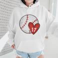 Custom Baseball Mom Number 17 Heart For Mom Mommy Premium Wmen Hoodie Custom Baseball Mom Number 17 Heart For Mom Mommy Premium Wmen Hoodie