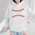 Cute Baseball Mom Laces Little League Women's Mother's Day Wmen Hoodie