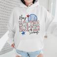 Hey Batter Batter Swing Graphic For Baseball Moms Wmen Hoodie Hey Batter Batter Swing Graphic For Baseball Moms Wmen Hoodie