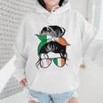 Ireland Baseball Mom Messy Bun Irish Baseball Girl Wmen Hoodie Ireland Baseball Mom Messy Bun Irish Baseball Girl Wmen Hoodie