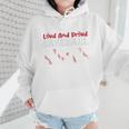 Loud And Proud Baseball Auntie Baseball Mom Heart Wmen Hoodie