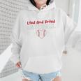 Loud And Proud Baseball Mom Baseball Mom Heart Wmen Hoodie