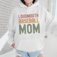 Loudmouth Baseball Mom Sports Cute Text Premium Wmen Hoodie