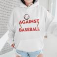 Mom Against Baseball Pants Shirt Baseball Mom Wmen Hoodie