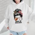 Mom Of Ballers Messy Bun Football Mom Baseball Mom Of Both Premium Tri-Blend Wmen Hoodie Mom Of Ballers Messy Bun Football Mom Baseball Mom Of Both Premium Tri-Blend Wmen Hoodie