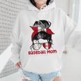 Peru Baseball Mom Messy Bun Wmen Hoodie