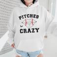 Pitches Be Crazy Baseball Moms Softball Players Hey Batter Wmen Hoodie Pitches Be Crazy Baseball Moms Softball Players Hey Batter Wmen Hoodie