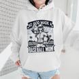 So God Made A Baseball Mom Baseball Player Premium Wmen Hoodie