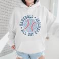 Spring 2024 Season Cute Baseball Mom All Day Everyday Wmen Hoodie
