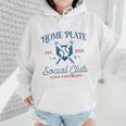Spring 2024 Season Cute Baseball Mom Home Plate Social Club Wmen Hoodie Spring 2024 Season Cute Baseball Mom Home Plate Social Club Wmen Hoodie