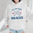 Spring 2024 Season Cute Baseball Mom Here For The Snacks Wmen Hoodie Spring 2024 Season Cute Baseball Mom Here For The Snacks Wmen Hoodie