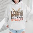 I Teach My Kids To Hit And Steal Baseball Moms Quote Wmen Hoodie I Teach My Kids To Hit And Steal Baseball Moms Quote Wmen Hoodie