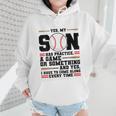 Yes Son Has Practice a Game Baseball Mom Wmen Hoodie