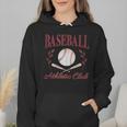 Baseball Athletic Social Club Baseball Mom Trendy Baseball Wmen Hoodie