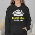 Baseball Mom Coach's Wife All In One Sports Player Coach Wmen Hoodie Baseball Mom Coach's Wife All In One Sports Player Coach Wmen Hoodie