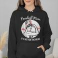 Baseball Mom It's Not For The Weak Funny Baseball Mom Women Wmen Hoodie