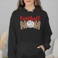 Baseball Mom Leopard Print Cute Mother's Day Sport Lover Wmen Hoodie