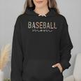 Baseball Mom Leopard Print Baseball Mama Mother's Day Wmen Hoodie Baseball Mom Leopard Print Baseball Mama Mother's Day Wmen Hoodie