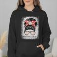 Baseball Mom Messy Bun Hair Player Mom Wmen Hoodie Baseball Mom Messy Bun Hair Player Mom Wmen Hoodie