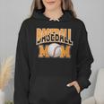 Baseball Mom Sports Orange Wmen Hoodie