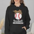 Baseball MomMom Baseball Player Leopard Mom Mom Wmen Hoodie