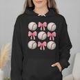 Baseballs And Bows Coquette Baseball Mom Baseball Coach Girl Wmen Hoodie Baseballs And Bows Coquette Baseball Mom Baseball Coach Girl Wmen Hoodie