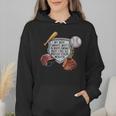 My Boy Might Not Always Swing Baseball Mom Wmen Hoodie