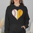 Cute Love Baseball Fast Pitch Softball Heart Baseball Mom Wmen Hoodie Cute Love Baseball Fast Pitch Softball Heart Baseball Mom Wmen Hoodie