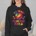 My Heart Is On That Field Cute Baseball Mom Women Wmen Hoodie