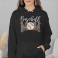 Leopard Baseball Mom Matching Baseball Mama Family Matching Wmen Hoodie