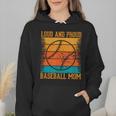 Loud And Proud Baseball Mom Vibrant Colorful Stripe Wmen Hoodie Loud And Proud Baseball Mom Vibrant Colorful Stripe Wmen Hoodie