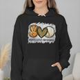 Peace Love Baseball Mom Leopard Print Mother's Day Wmen Hoodie Peace Love Baseball Mom Leopard Print Mother's Day Wmen Hoodie