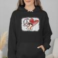 Peace Love Baseball Mom Mommy Wmen Hoodie