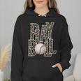 Play Ball Women Graphic Baseball Mom Baseball Wmen Hoodie