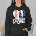 Proud Ball Mom Volleyball Baseball Mom Heart Wmen Hoodie Proud Ball Mom Volleyball Baseball Mom Heart Wmen Hoodie