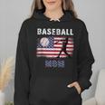 Proud Baseball MOM USA American Flag Family Game Day Wmen Hoodie Proud Baseball MOM USA American Flag Family Game Day Wmen Hoodie